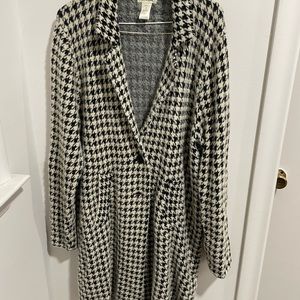 Maxstudio houndstooth sweater jacket